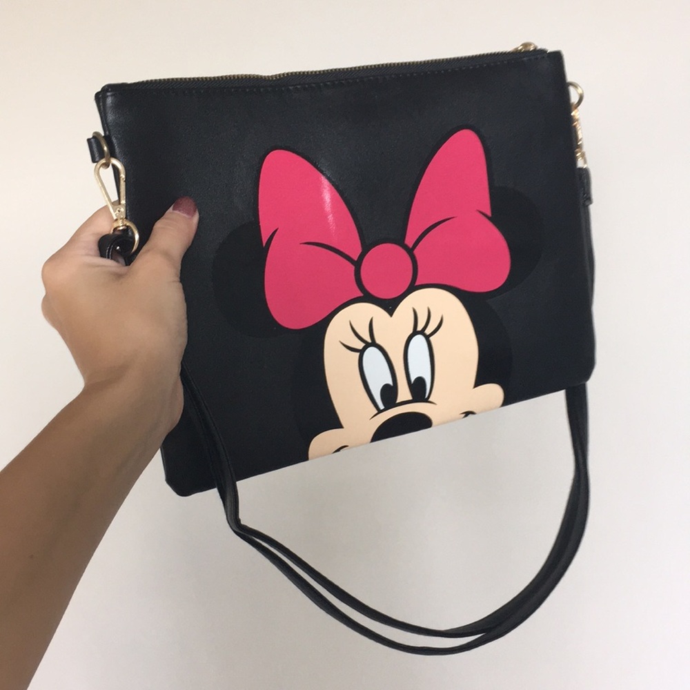 Disney Minnie Mouse Bow Clutch Shoulder Bag - Picture 4 of 7